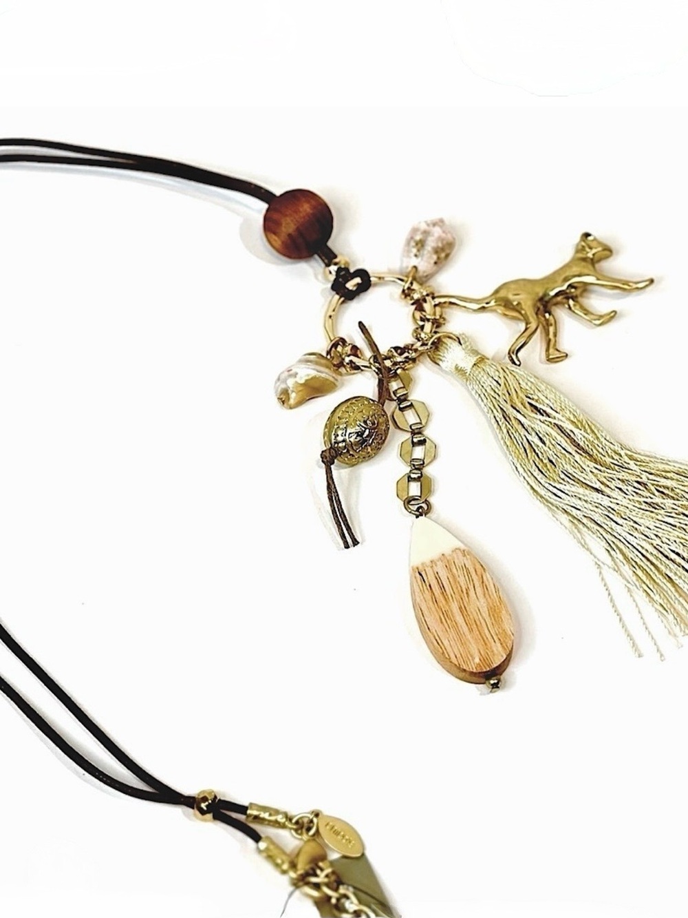 CHICO’s Golden Monkey Safari Tassel Necklace |NWT